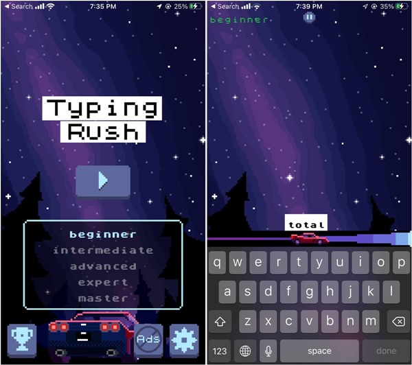 Aplicaciones de escritura Ios Rush Car