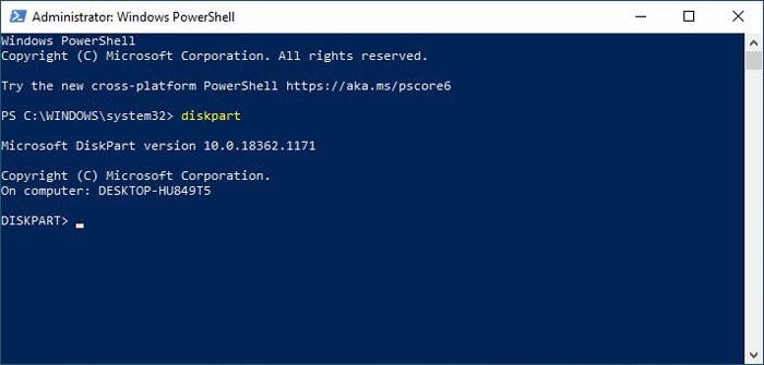 Formatear unidades USB en Win10 Diskpart