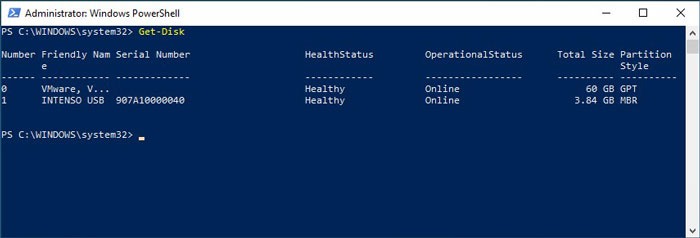 Formatear unidades USB en Win10 Getdisk