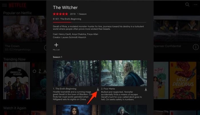 Descargar contenido de Netflix sin conexión Descargar Windows 10