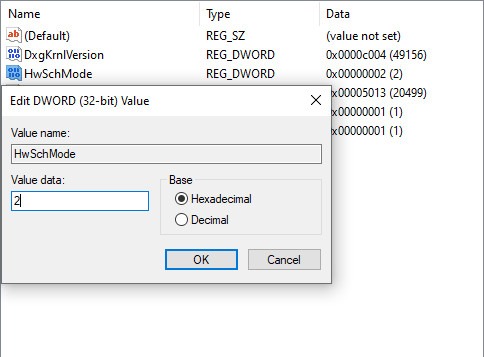 Programación de actualización de aceleración de hardware 5