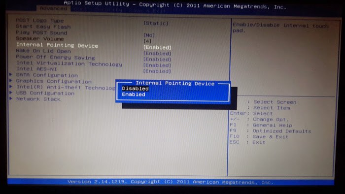 laptop-touchpad-not-work-internal-pointing-device-bios