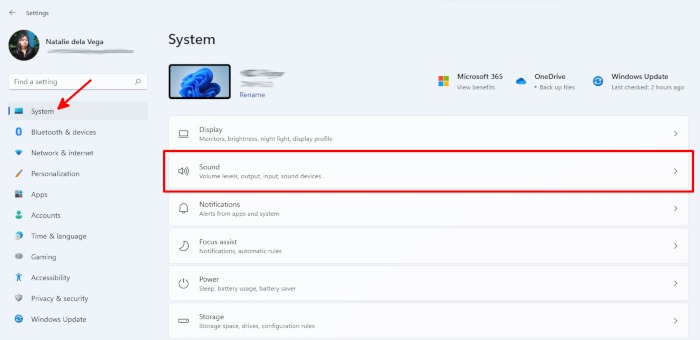 Airpods en la configuración de sonido de Windows