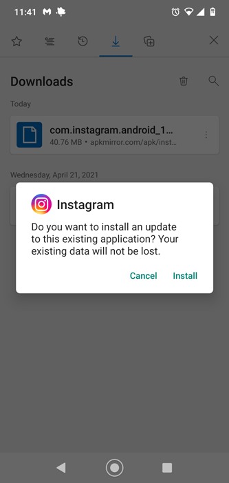 Arreglar las aplicaciones de Android que no funcionan Instalar Instagram