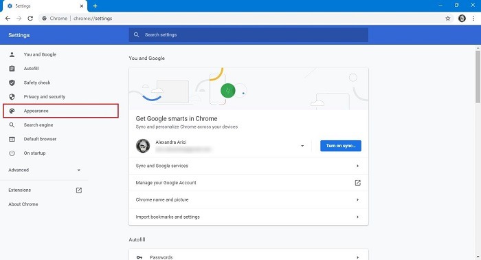 Cómo cambiar la apariencia de fondo de búsqueda de Google Chrome