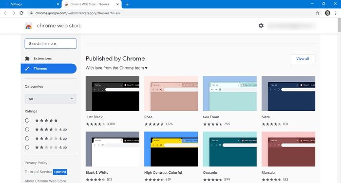 Cómo cambiar la búsqueda de Google Seleccionar tema Chrome