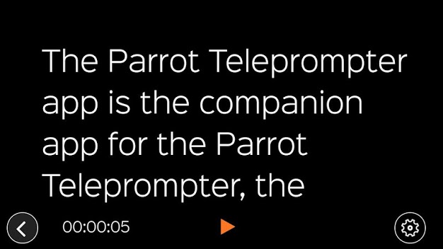 android-teleprompter-aplicación-parrot-teleprompter