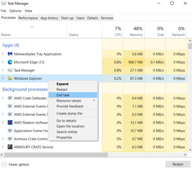 Arreglar las aplicaciones de Windows que no responden Tarea final