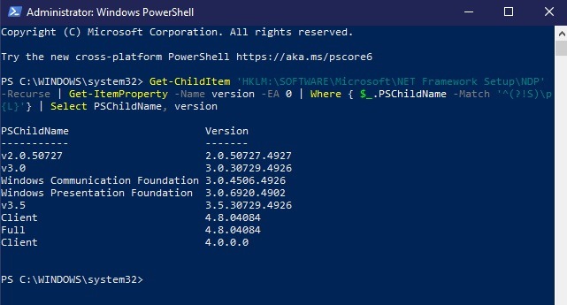 Cómo instalar Net Framework 20 30 35 en Windows 10 Powershell