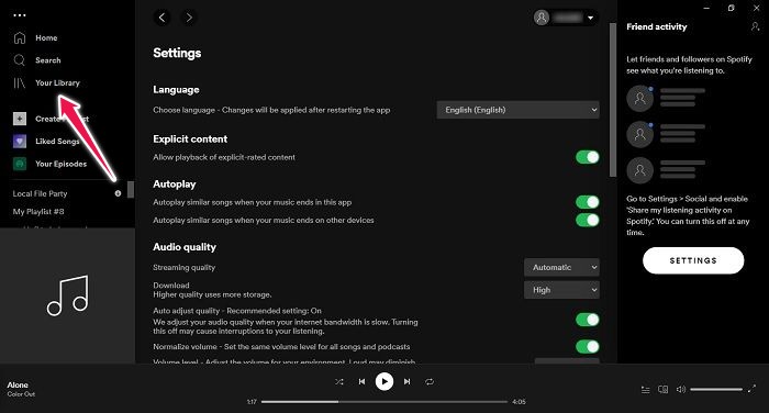 Cómo agregar archivos locales Spotify Desktop Tu biblioteca