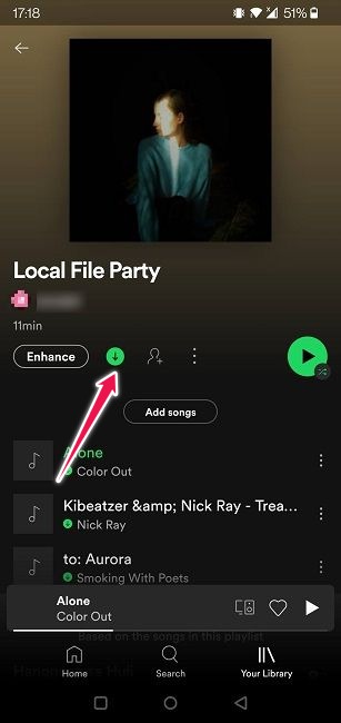 Cómo agregar archivos locales Spotify Mobile Descargar pistas desde el escritorio