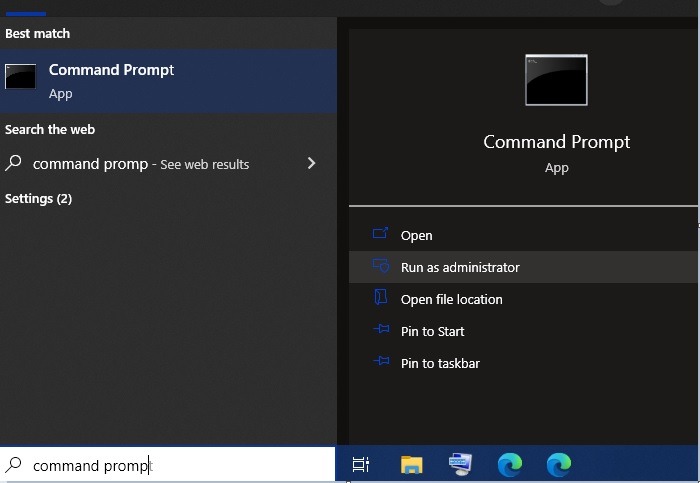 Cmd Copiar Pegar Modo de administración de Windows10