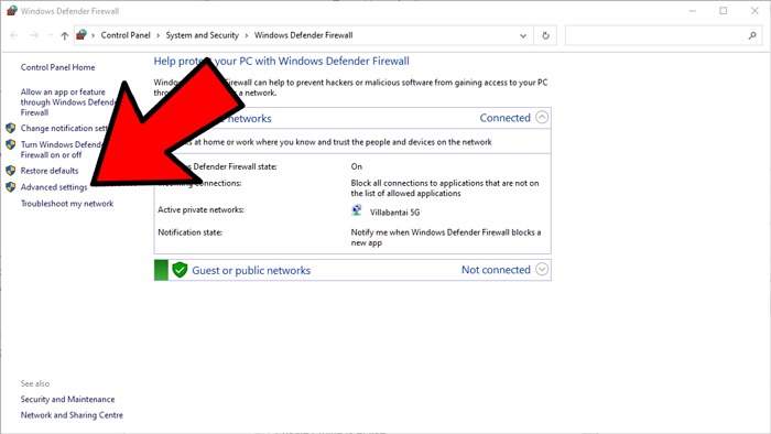 Configurar el reenvío de puertos Configuración avanzada del Firewall de Windows Defender