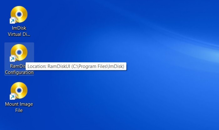 Ram Drive Windows Imdisk Configuración de Ramdisk Haga doble clic