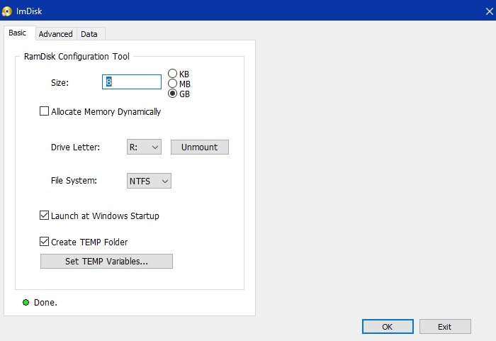 Ram Drive Windows Imdisk Installer Listo