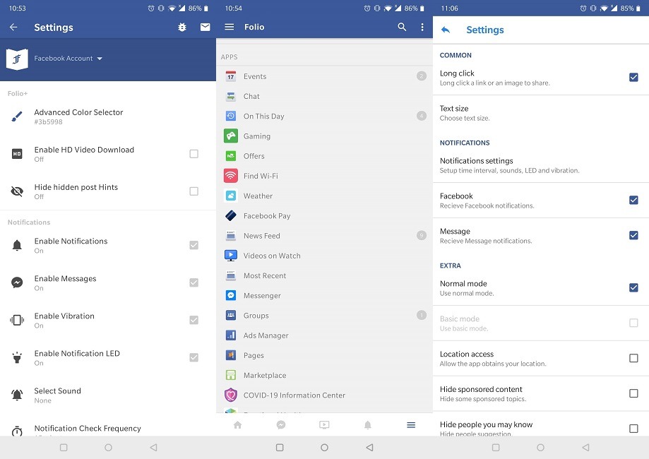 Las mejores aplicaciones de Facebook Android Folio 1