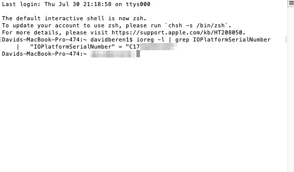 Six Ways Macbook Número de serie Terminal Ioplatform