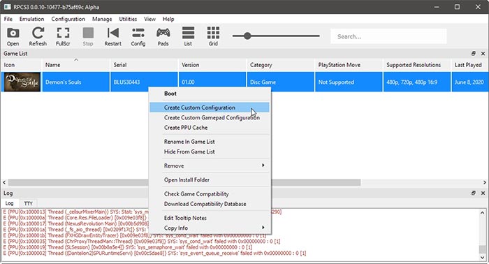 Ps3 en la PC con Rpcs3 Crear configuración personalizada