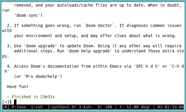 Instalación completa de Doom Emacs 06