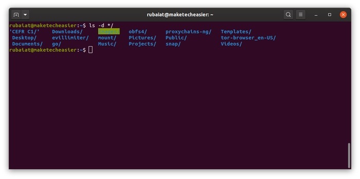 Comando Ls Visualización de directorios