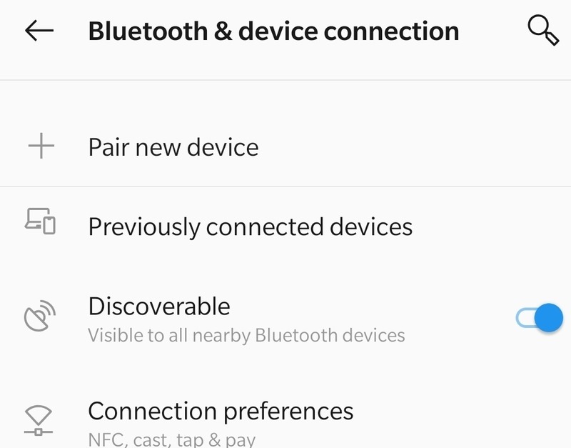 Conexión Bluetooth de Android