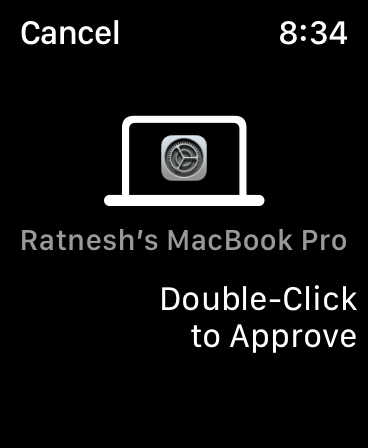 Desbloquee Mac con Apple Watch Haga doble clic para aprobar