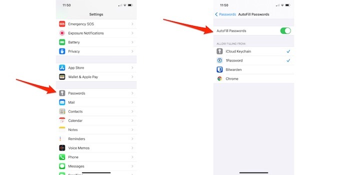Cómo utilizar Autocompletar contraseñas de iPhone