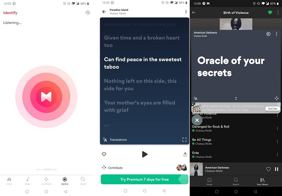 Principales aplicaciones que identifican música Musixmatch