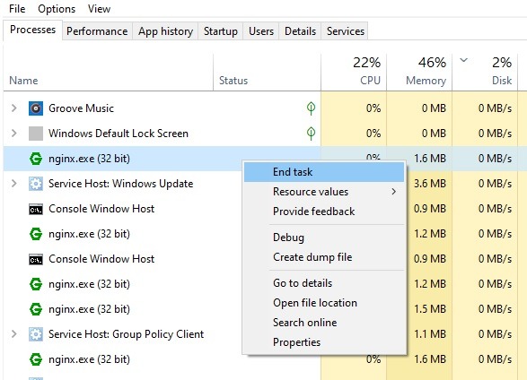 Tarea final de Nginx Windows