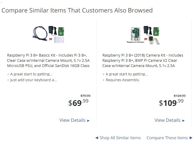 Newegg Comparar artículos similares