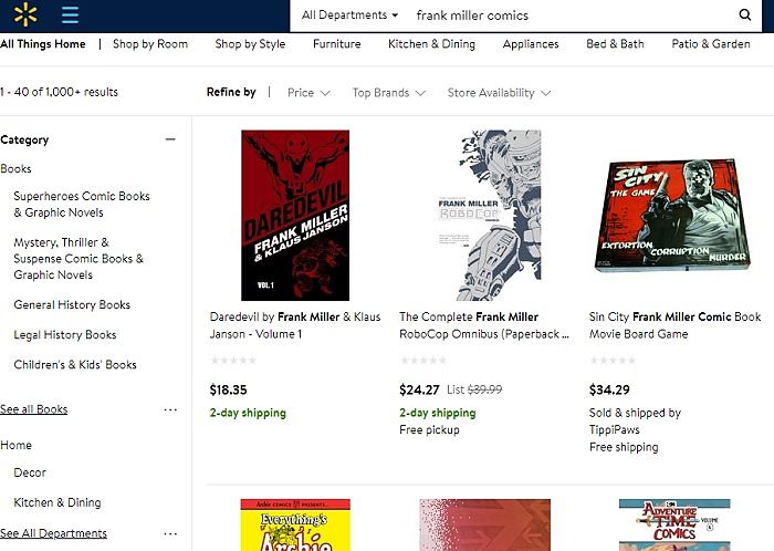 Resultados de búsqueda de Walmart Frank Miller Comics Img