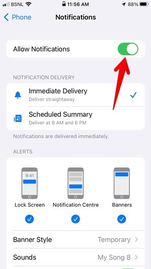 Teléfono Iphone Permitir Notificaciones