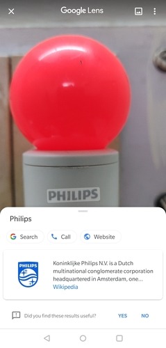 Opciones de análisis de objetos de Google Lens