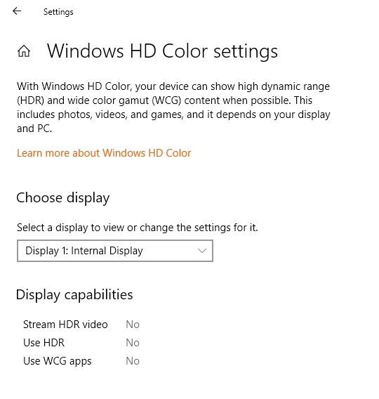 HDR de compatibilidad con Windows 11