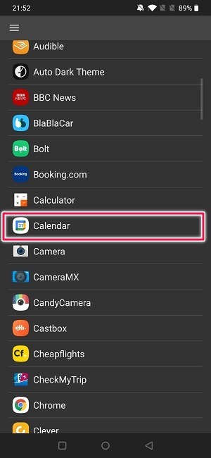 Crear widget de enlace de Android a la aplicación de calendario