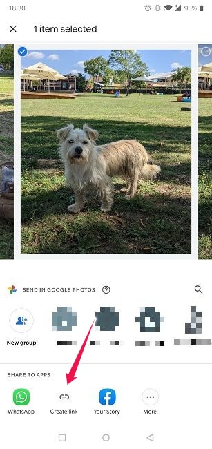 Desactivar enlace compartido Google Fotos Android Crear enlace