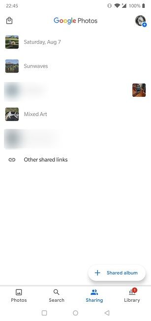 Desactivar enlace compartido Google Photos Android Lista de imágenes compartidas
