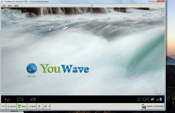 Interfaz de usuario de Youwave.