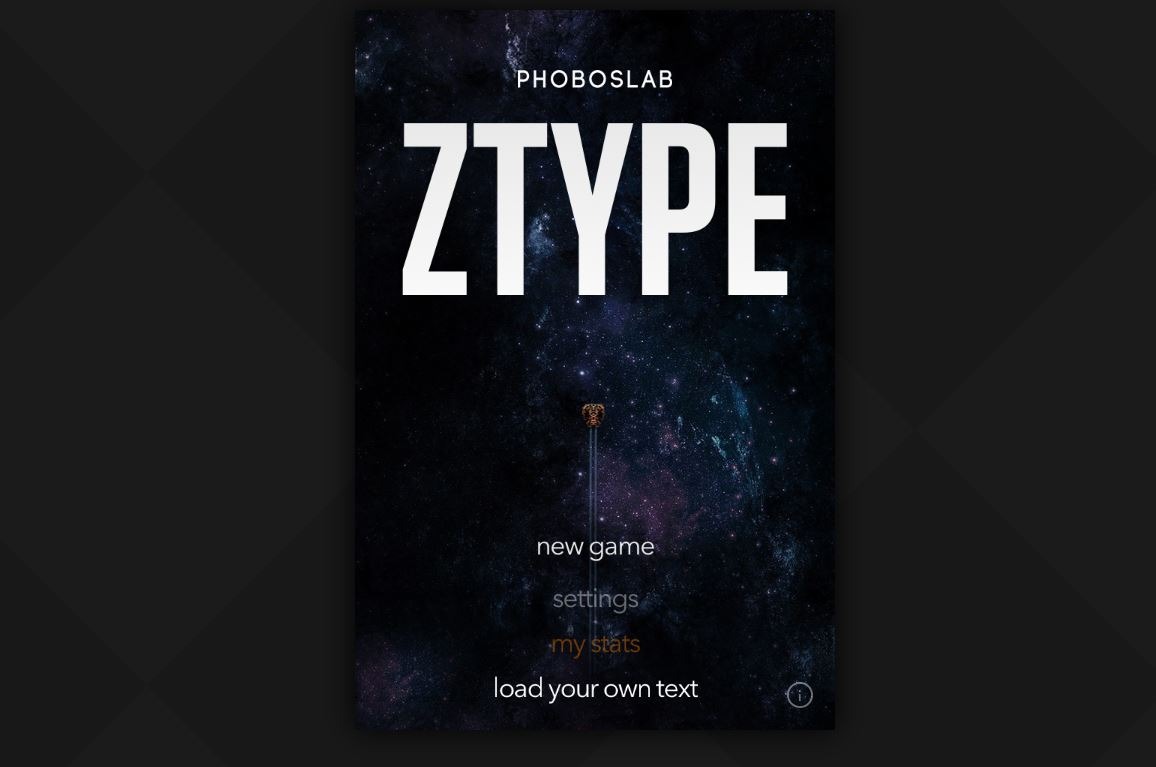 Juego de mecanografía Ztype