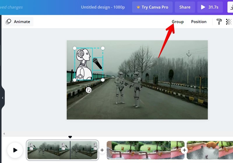 Canva Video Editor Animación grupal