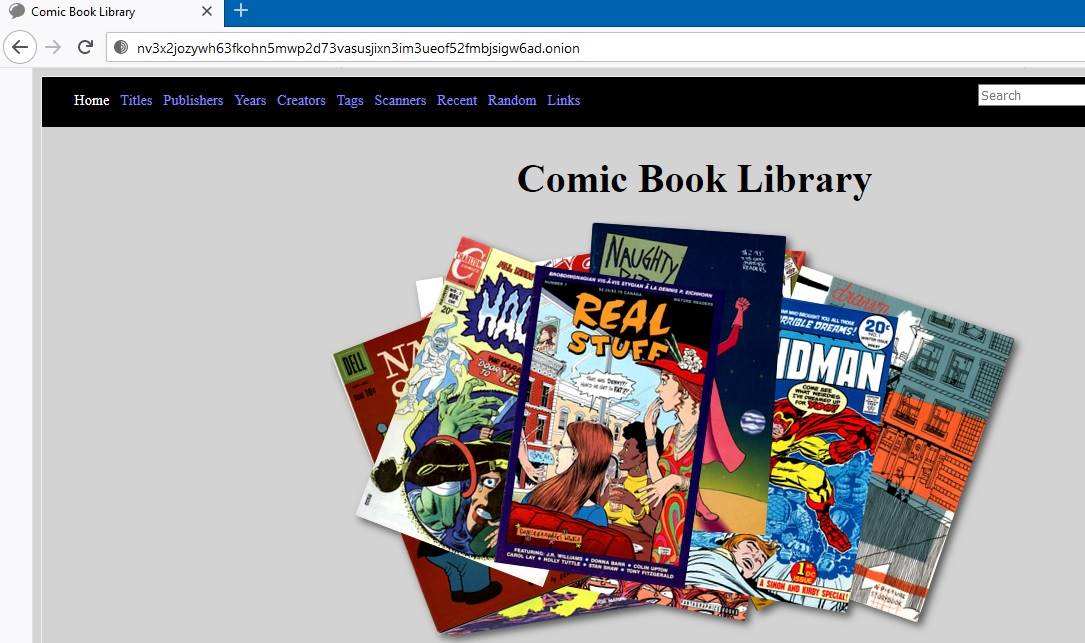 Dark Web Cebolla de la biblioteca de cómics de Google