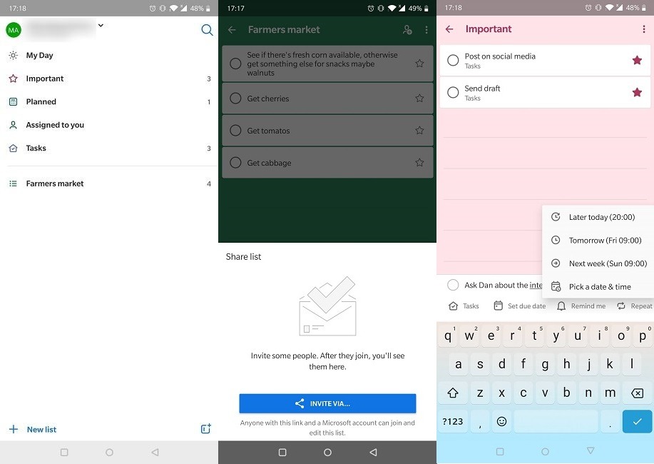 Debe tener aplicaciones de recordatorio para Android Microsoft To Do