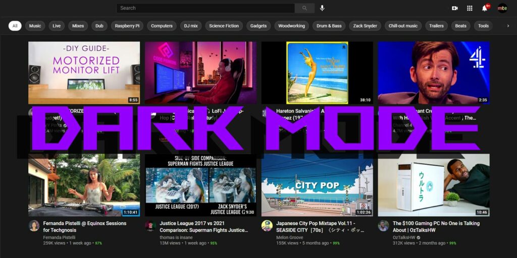 Enable Youtube Dark Mode Hero