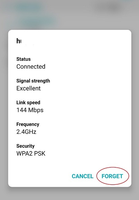 Cómo solucionar el error de asignación de dirección IP en Android Forget