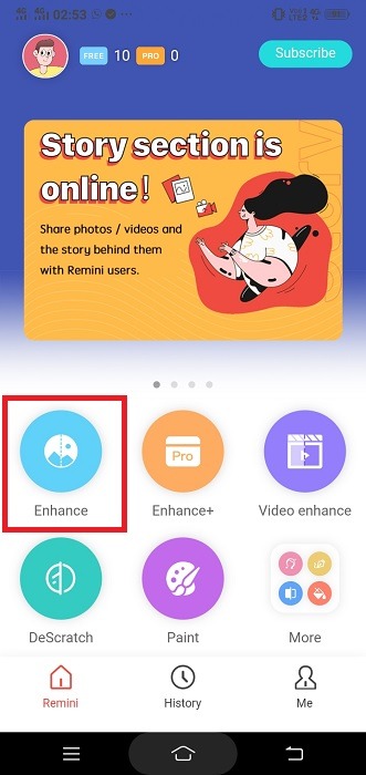 Borrosa Android Pic Remini Enhance