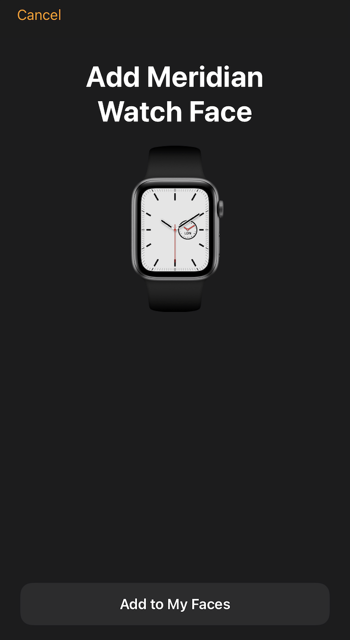 Agregar una esfera de reloj a la aplicación iOS Watch.