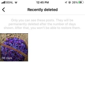 Restaurar foto de eliminación de Instagram