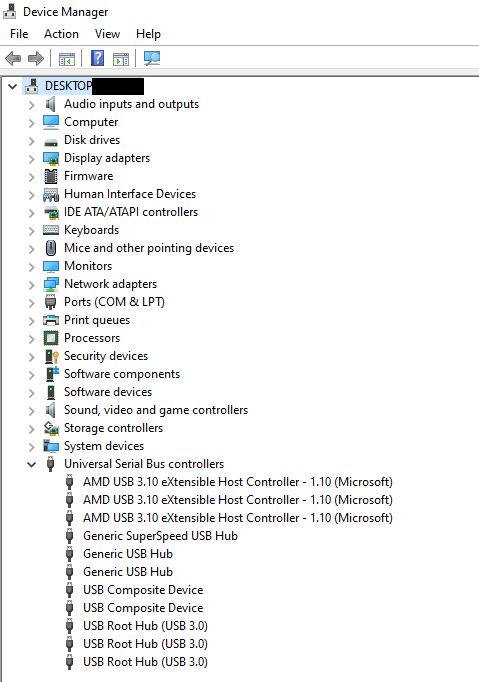 Administrador de dispositivos