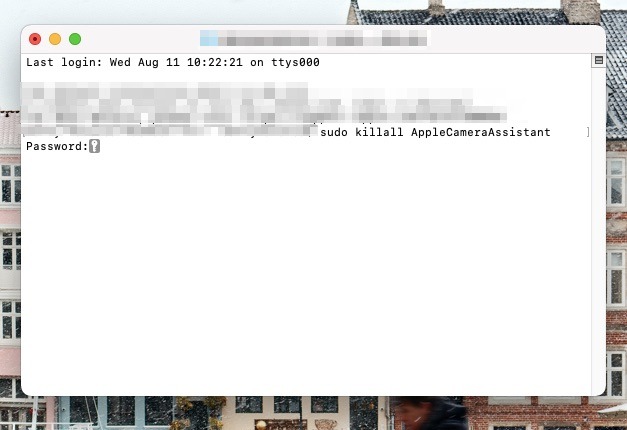 Sudo Asistente de cámara de Apple Mac