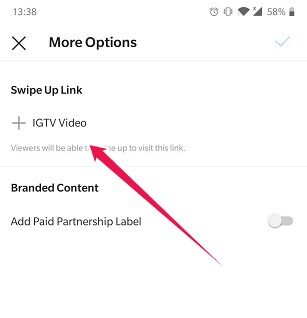Cómo agregar un enlace Historia de Instagram Agregar video Igtv